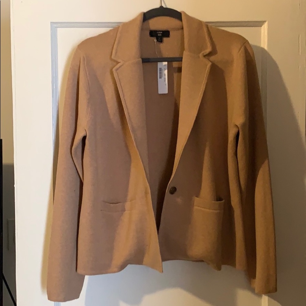 JCrew Margot cropped Sweater Blazer Size L